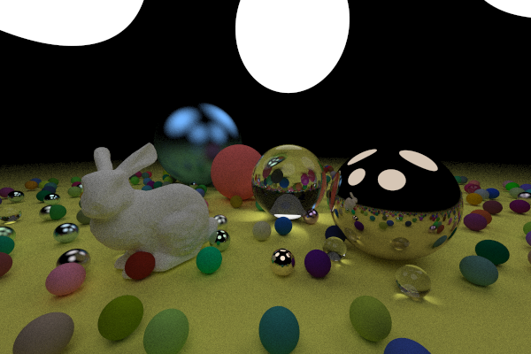 spheres with bunny